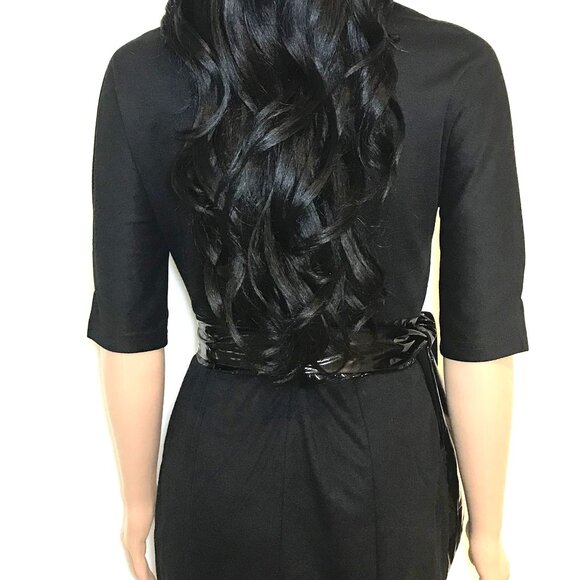 Lucky Lady Women's Black Short Sleeve Mini Dress with Belt - Size Medium - Picture 4 of 6